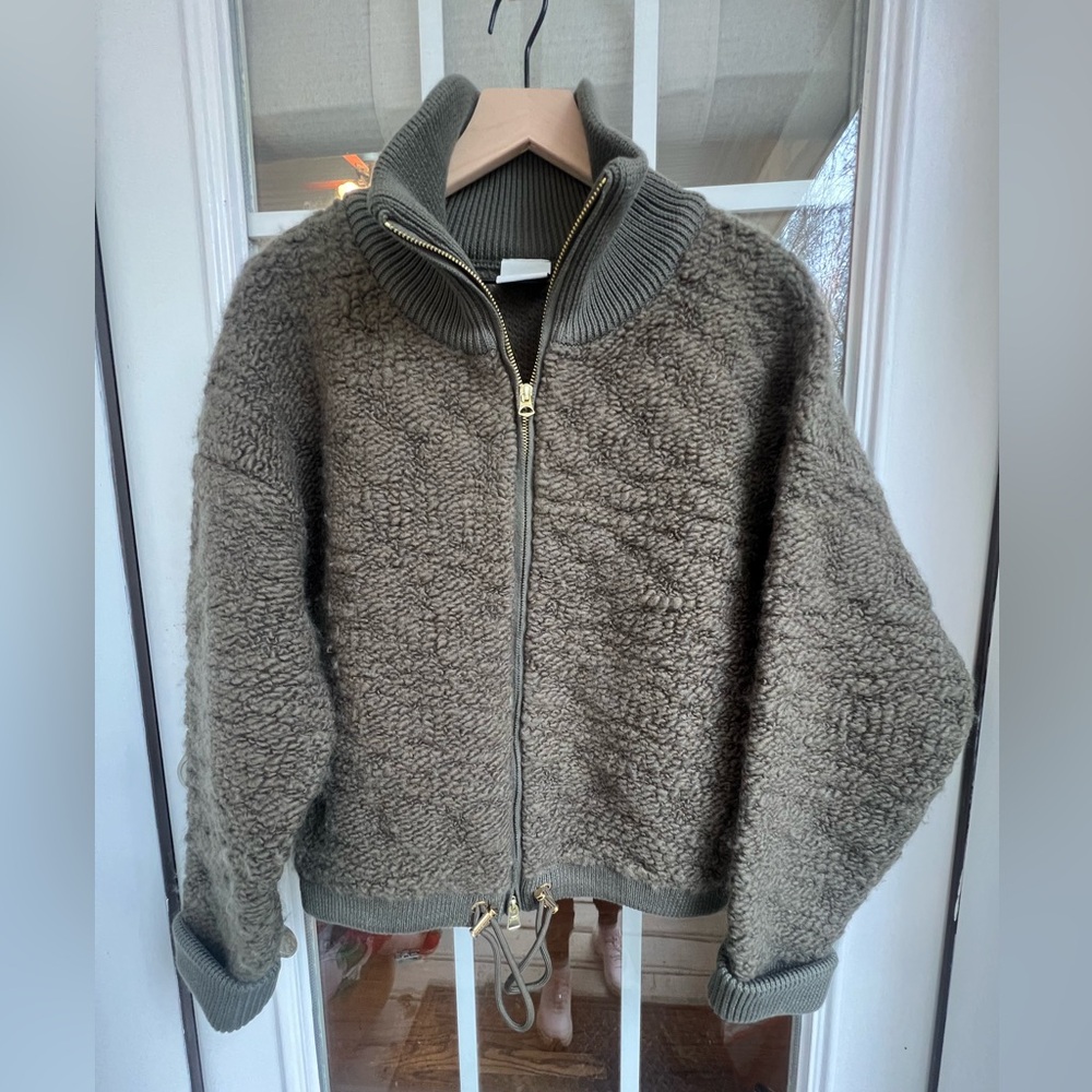 Anthropologie Varley Green Hunter Zip Through Jacket Size Medium - Picture 7 of 14